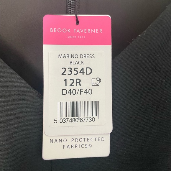 NWT - Brook Taverner Black Wool Blend Dress – Size 12R - Picture 2 of 12